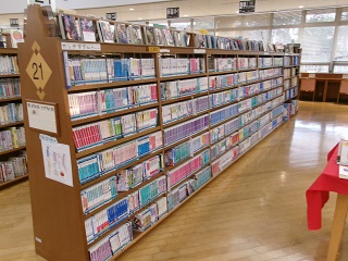 文庫の棚の写真